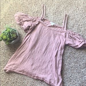 Rose Pink Off-The Shoulder Top